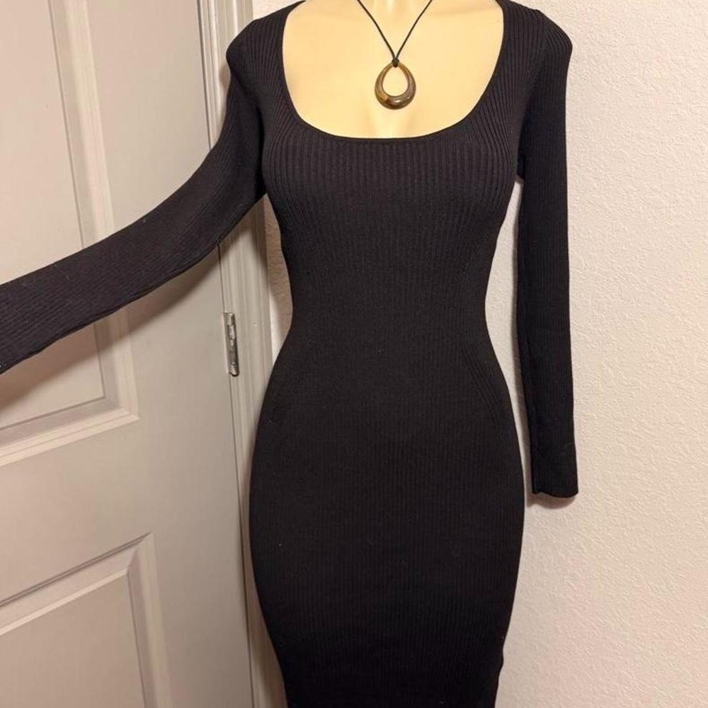 New with tags Black ribbed knit long sleeve